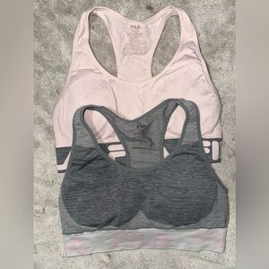 Fila Pink and Gray Sports Bras Set